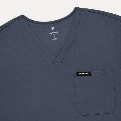 Asher Slim UltraSOFT Scrub Top - Carbon Gray