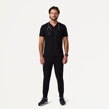 Ollie Slim UltraSOFT Cargo Scrub Jogger - Black