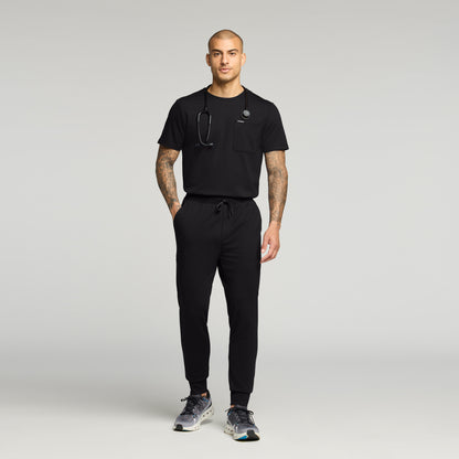 Ollie Slim UltraSOFT™ Cargo Scrub Jogger - Black