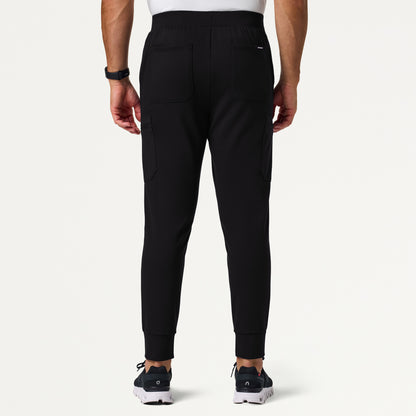 Ollie Slim UltraSOFT Cargo Scrub Jogger - Black