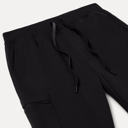 Ollie Slim UltraSOFT Cargo Scrub Jogger - Black