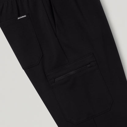 Ollie Slim UltraSOFT™ Cargo Scrub Jogger - Black