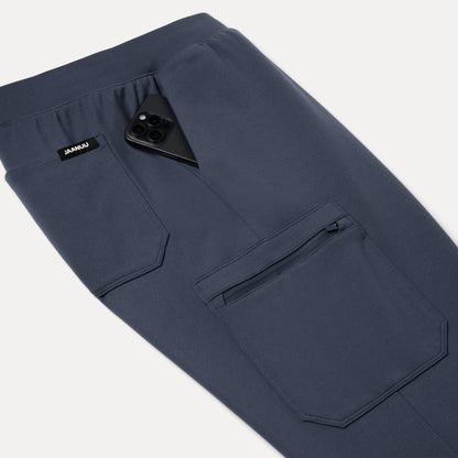 Ollie Slim UltraSOFT Cargo Scrub Jogger - Carbon Gray