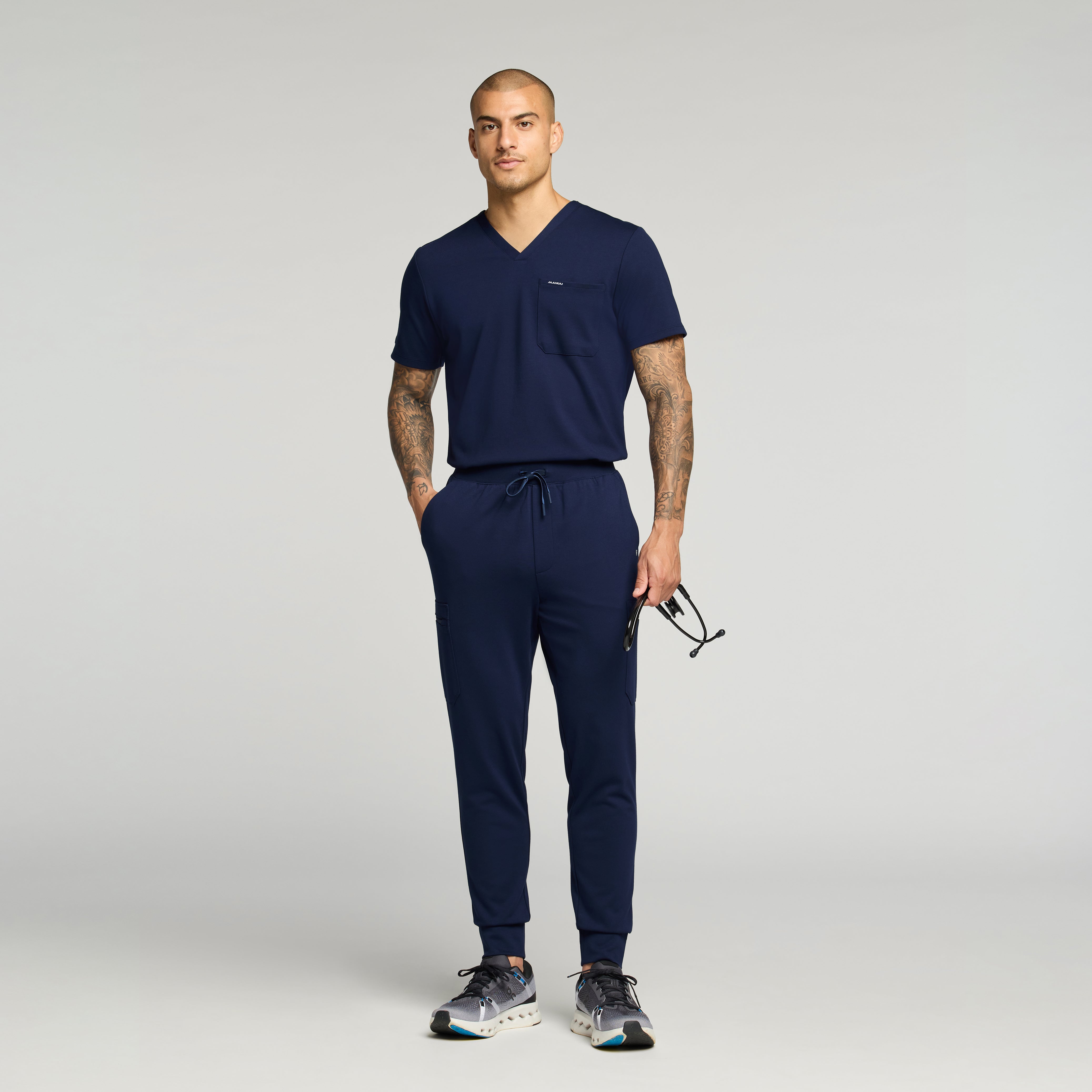 Ollie Slim UltraSOFT™ Cargo Scrub Jogger - Midnight Navy