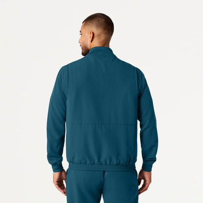 Wolfe Everyday 6-Pocket Scrub Jacket - Caribbean Blue