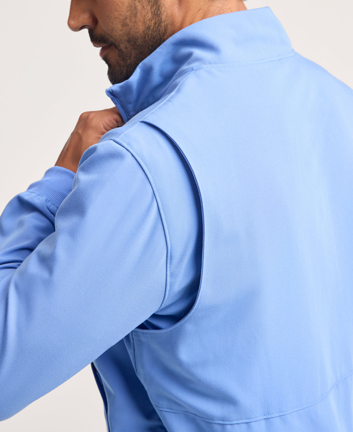 Jaanuu Wolfe 6-Pocket Scrub Jacket in Ceil Blue, product photo 2 of 6