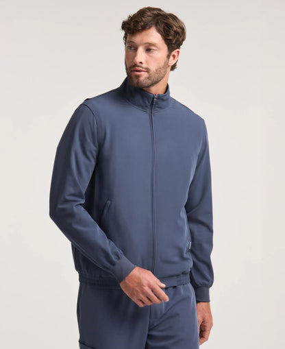 Jaanuu Wolfe 6-Pocket Scrub Jacket in Carbon Gray, product photo 1 of 6