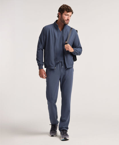 Jaanuu Wolfe 6-Pocket Scrub Jacket in Carbon Gray, product photo 2 of 6