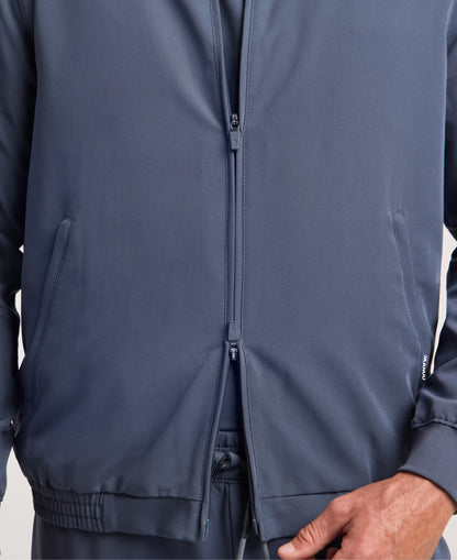 Jaanuu Wolfe 6-Pocket Scrub Jacket in Carbon Gray, product photo 4 of 6