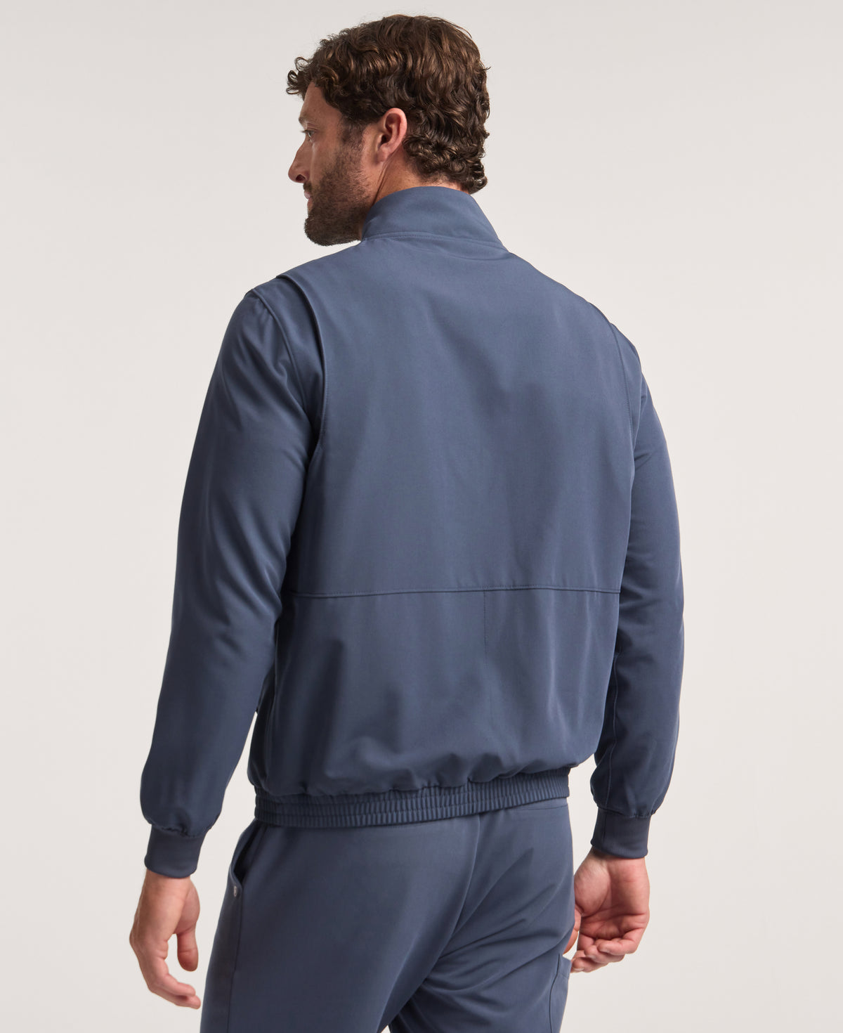 Jaanuu Wolfe 6-Pocket Scrub Jacket in Carbon Gray, product photo 6 of 6