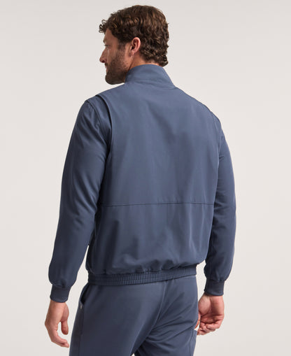 Jaanuu Wolfe 6-Pocket Scrub Jacket in Carbon Gray, product photo 6 of 6