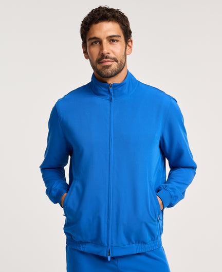 Jaanuu Wolfe 6-Pocket Scrub Jacket in Royal Blue, product photo 1 of 6