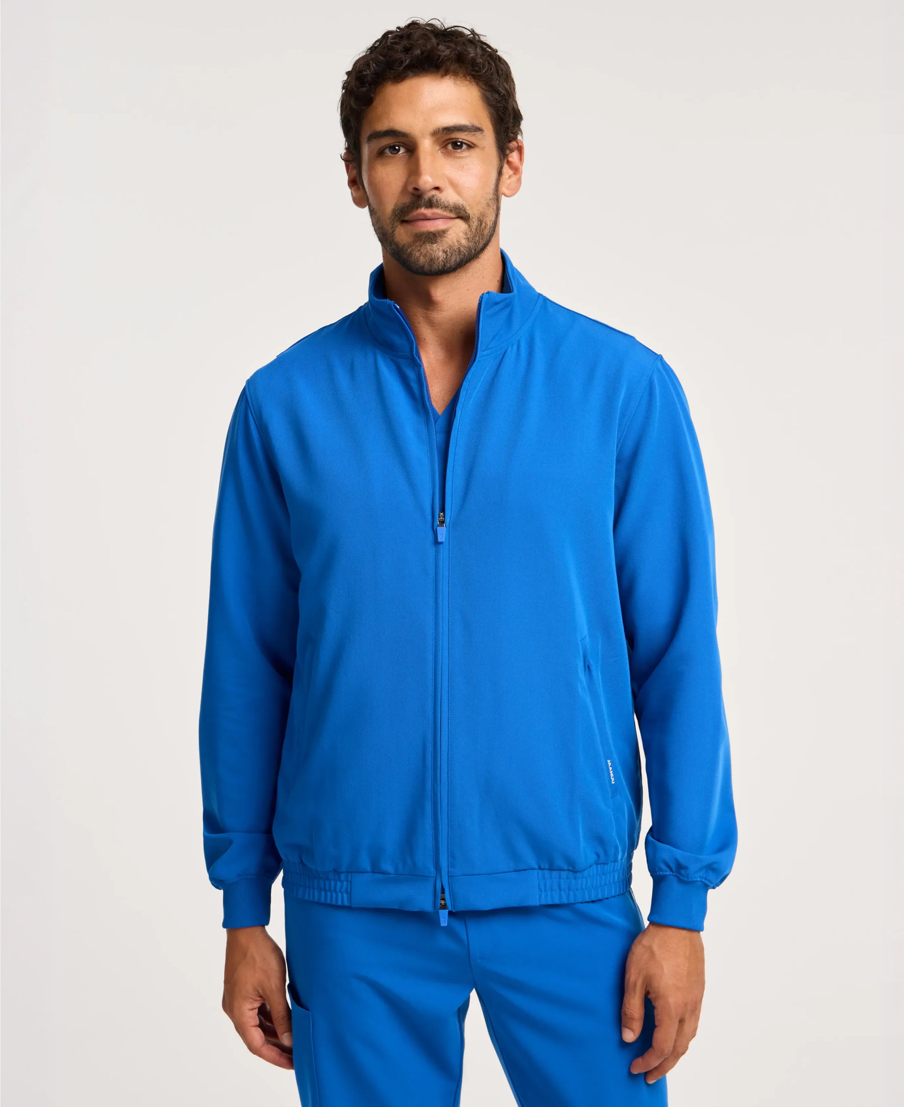 Jaanuu Wolfe 6-Pocket Scrub Jacket in Royal Blue, product photo 3 of 6