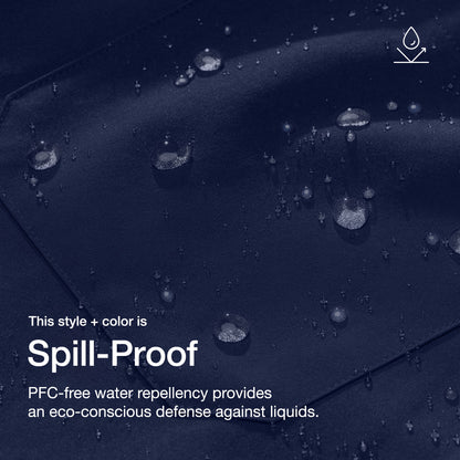 Kenna Cropped Button-Up Scrub Shirt - Midnight Navy