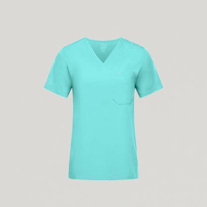 Rhena Essential 1-Pocket Scrub Top - Surf