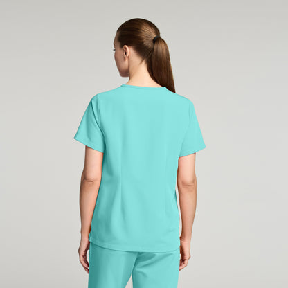Rhena Essential 1-Pocket Scrub Top - Surf