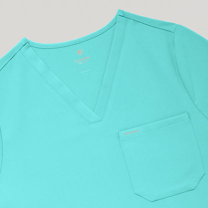 Rhena Essential 1-Pocket Scrub Top - Surf