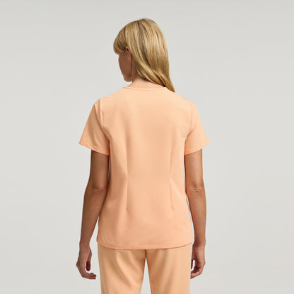Rhena Essential 1-Pocket Scrub Top - Apricot