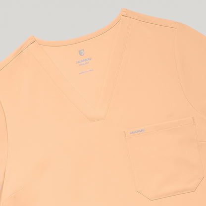 Rhena Essential 1-Pocket Scrub Top - Apricot