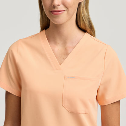 Rhena Essential 1-Pocket Scrub Top - Apricot