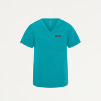 Rhena Essential 1-Pocket Scrub Top - Teal