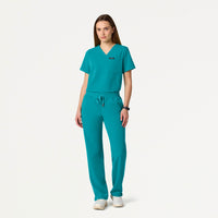 Rhena Essential 1-Pocket Scrub Top - Teal