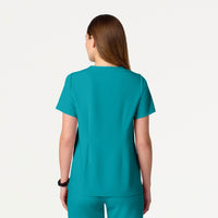 Rhena Essential 1-Pocket Scrub Top - Teal