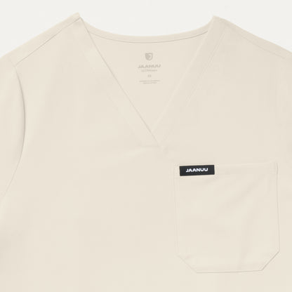 Rhena Essential 1-Pocket Scrub Top - Birch