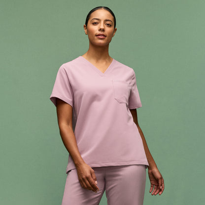 Rhena Essential 1-Pocket Scrub Top - Blossom