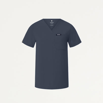 Rhena Essential 1-Pocket Scrub Top - Carbon Gray