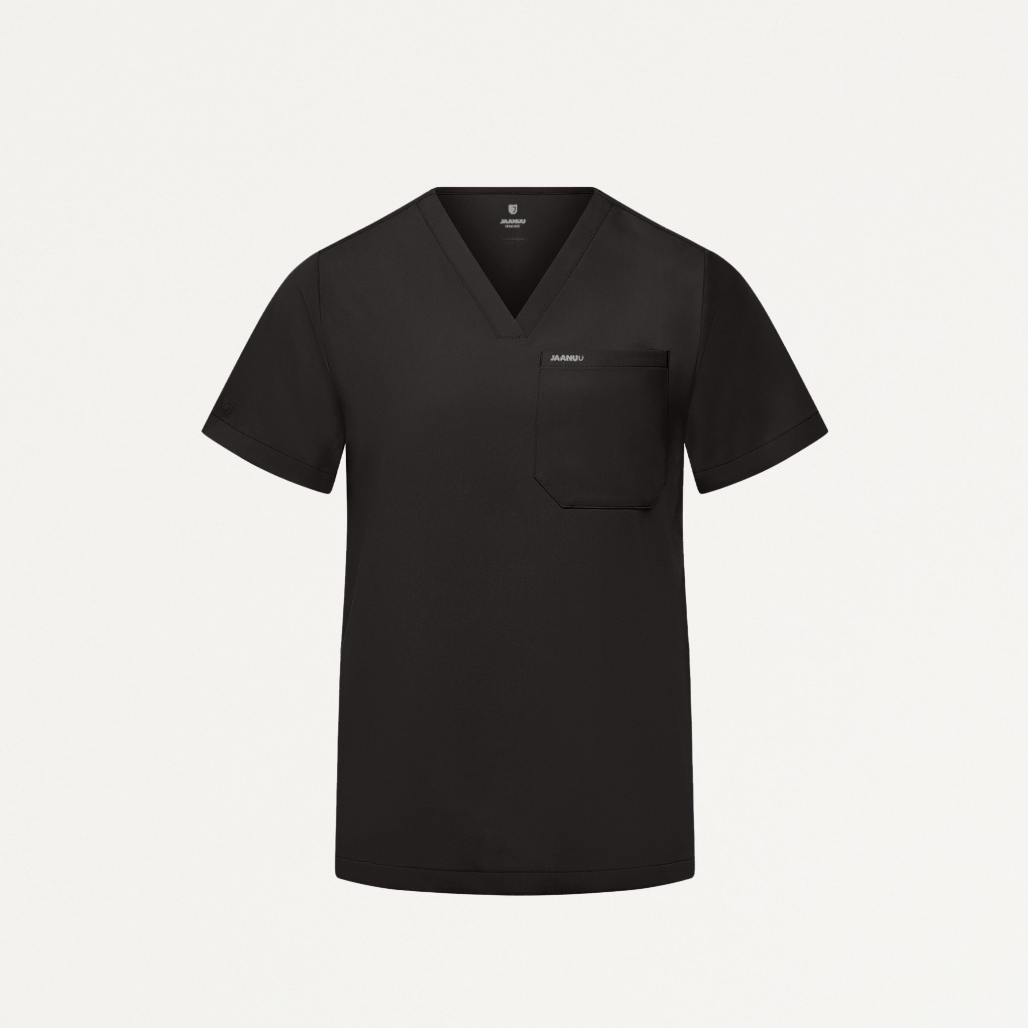 Rhena Essential 1-Pocket Scrub Top - Charcoal