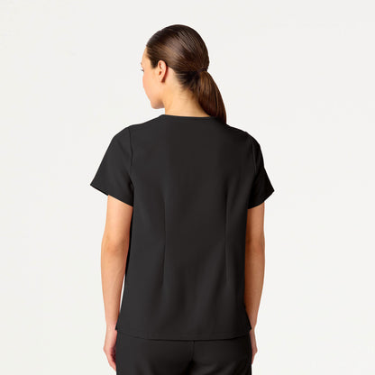 Rhena Essential 1-Pocket Scrub Top - Charcoal