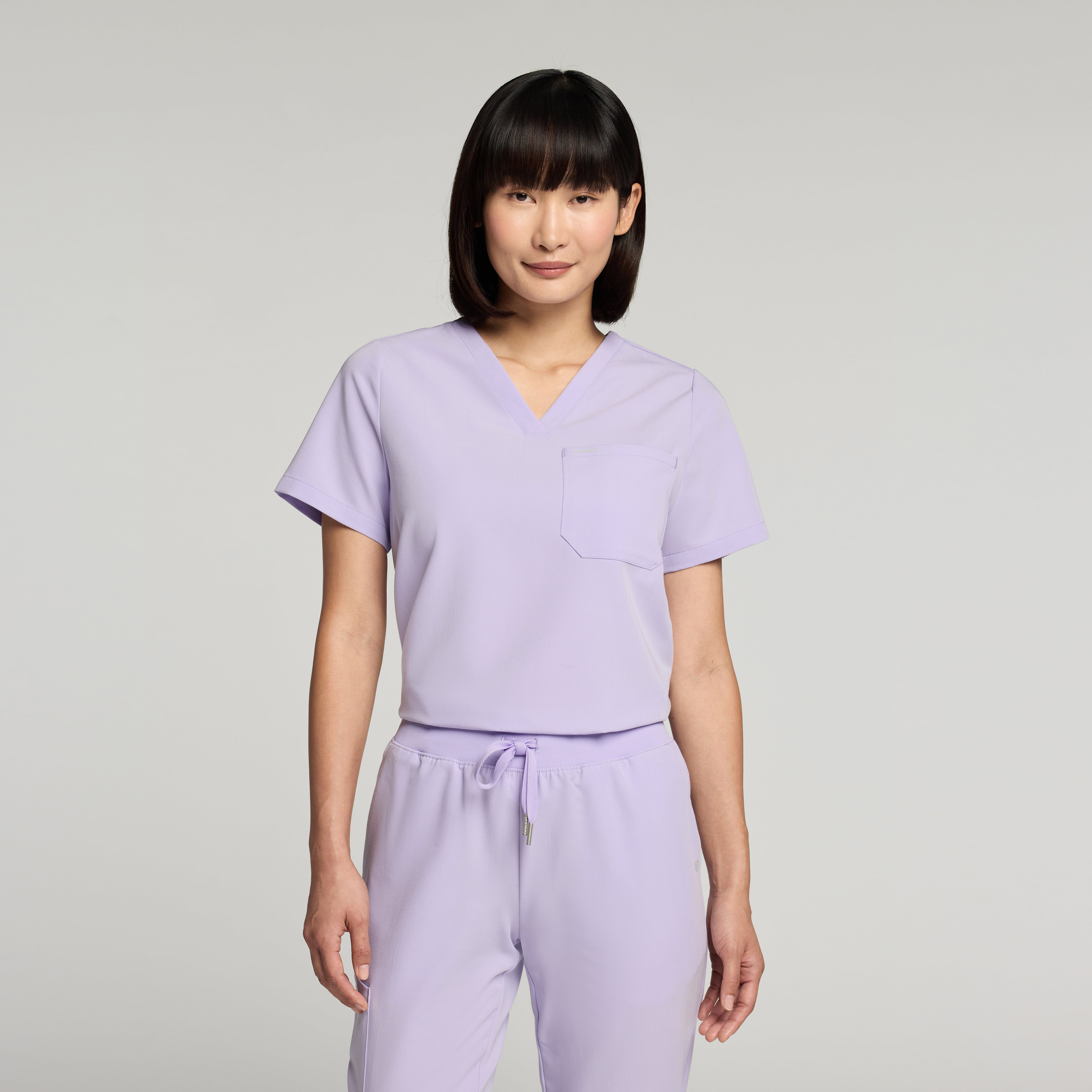 Rhena Essential 1-Pocket Scrub Top - Lavender