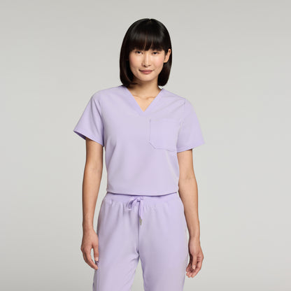 Rhena Essential 1-Pocket Scrub Top - Lavender