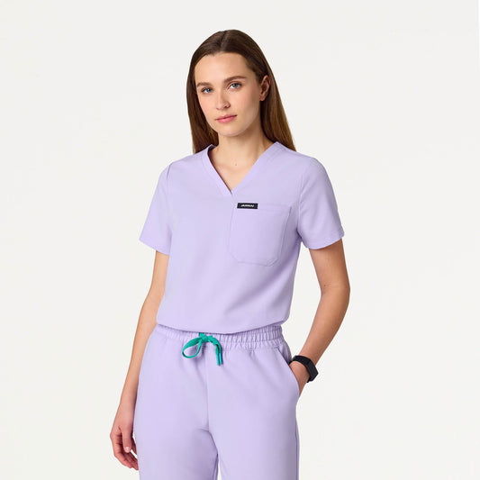 Rhena Essential 1-Pocket Scrub Top - Lavender