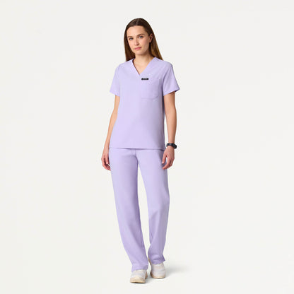 Rhena Essential 1-Pocket Scrub Top - Lavender