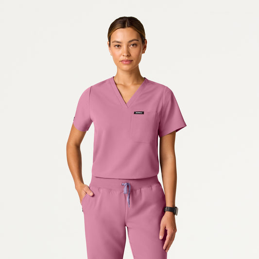 Rhena Essential 1-Pocket Scrub Top - Orchid