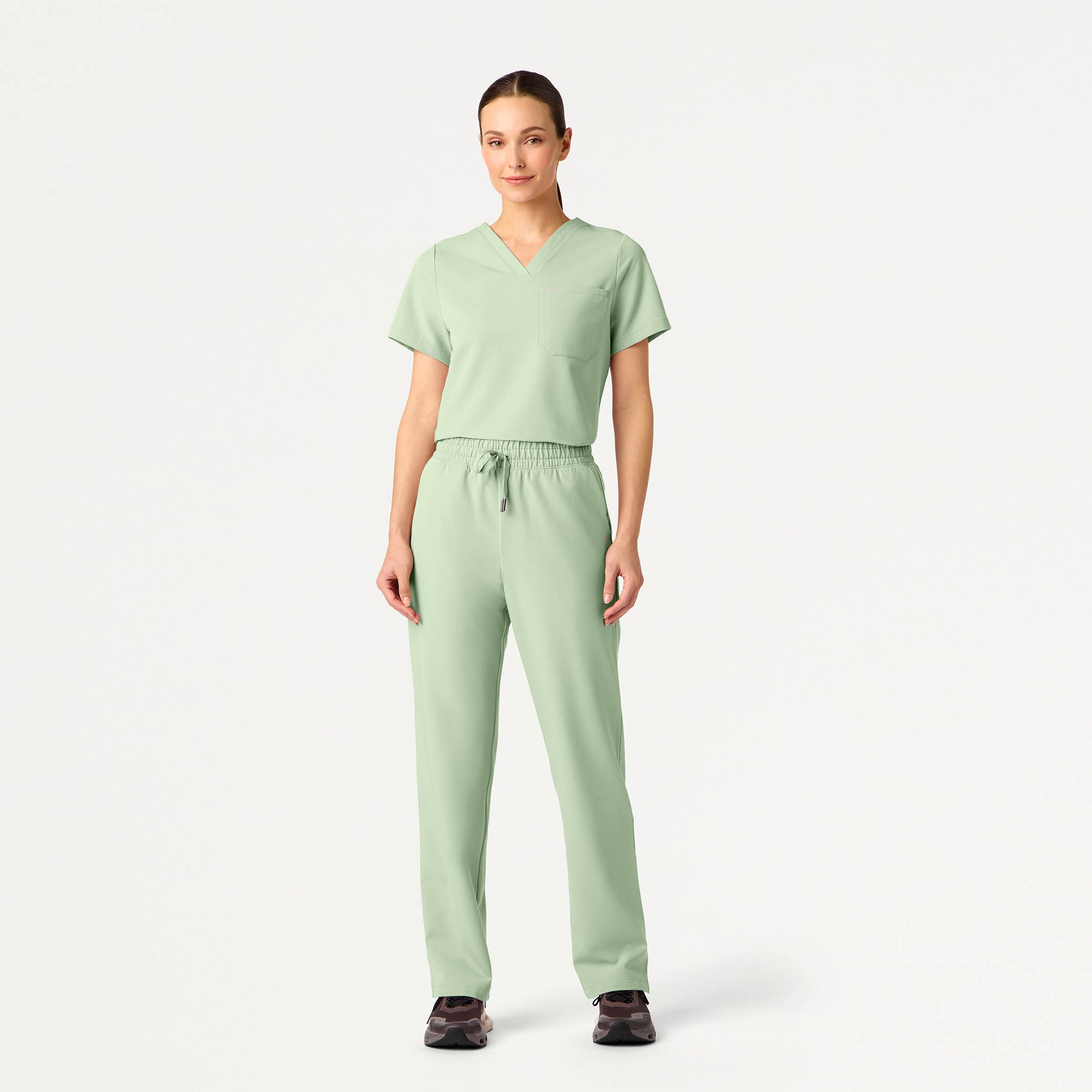 Rhena Essential 1-Pocket Scrub Top - Mint