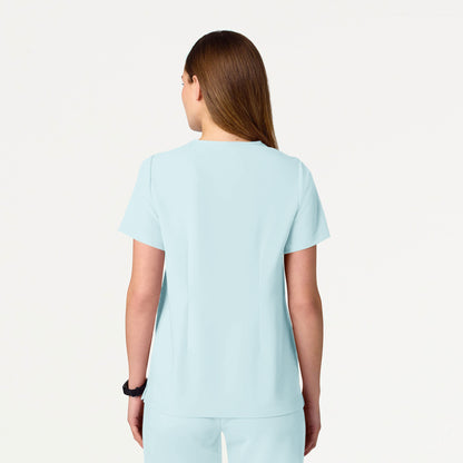 Rhena Slim Essential 1-Pocket Scrub Top - Sky Blue