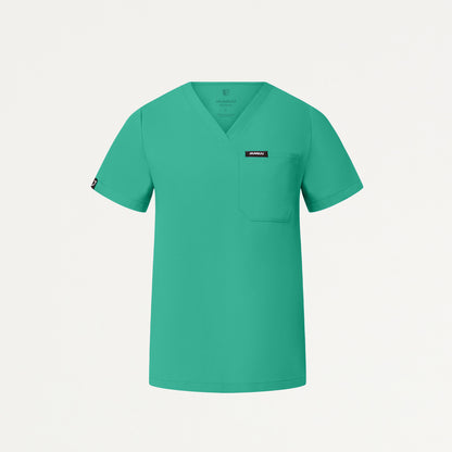 Rhena Essential 1-Pocket Scrub Top - Surgical Green