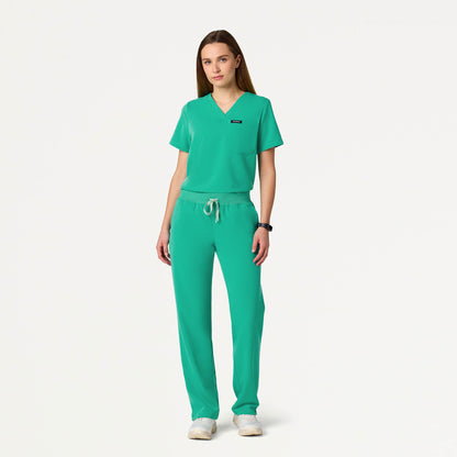 Rhena Essential 1-Pocket Scrub Top - Surgical Green