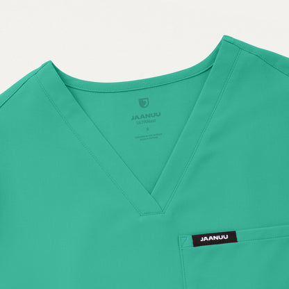 Rhena Essential 1-Pocket Scrub Top - Surgical Green