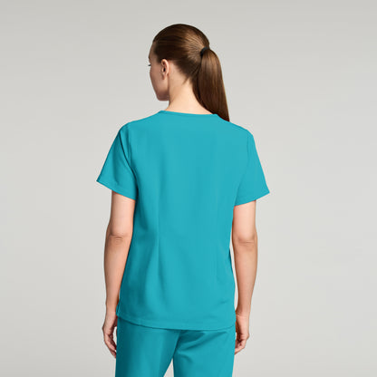 Rhena Essential 1-Pocket Scrub Top - Marina