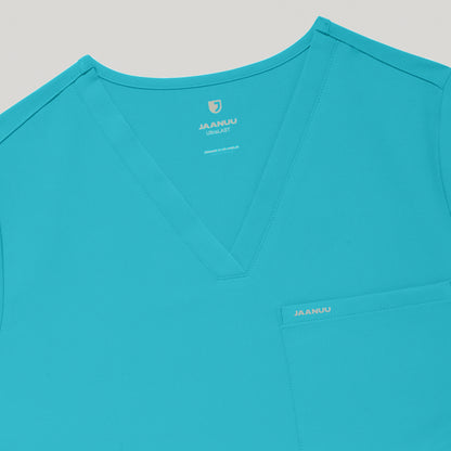 Rhena Essential 1-Pocket Scrub Top - Marina