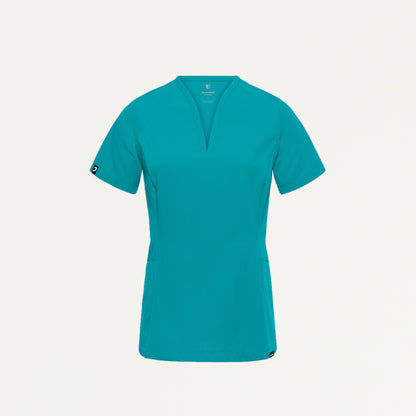 Calix Fit & Flare Scrub Top - Teal