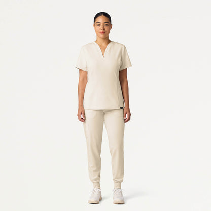 Calix Fit & Flare Scrub Top - Birch