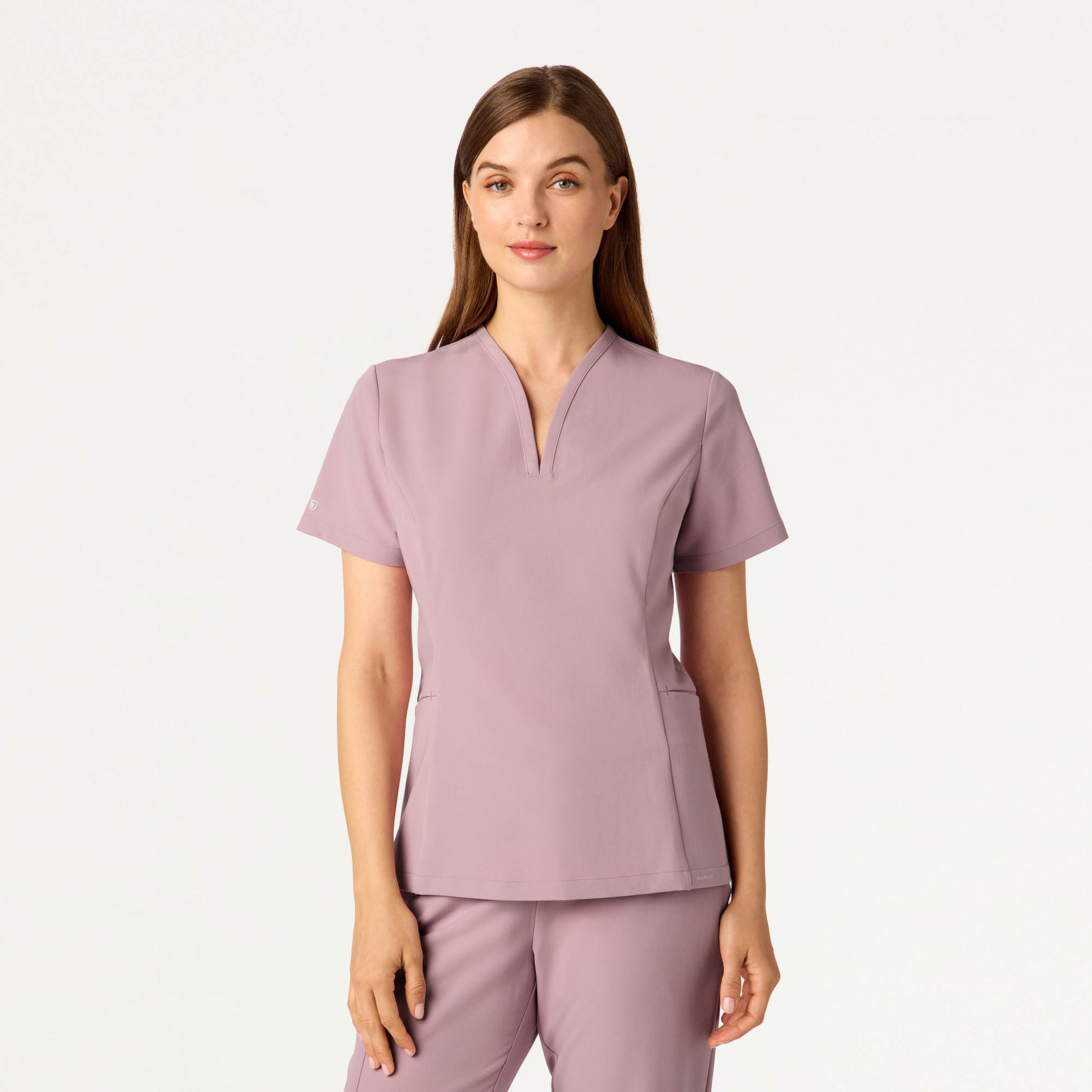 Calix Fit & Flare Scrub Top - Blossom