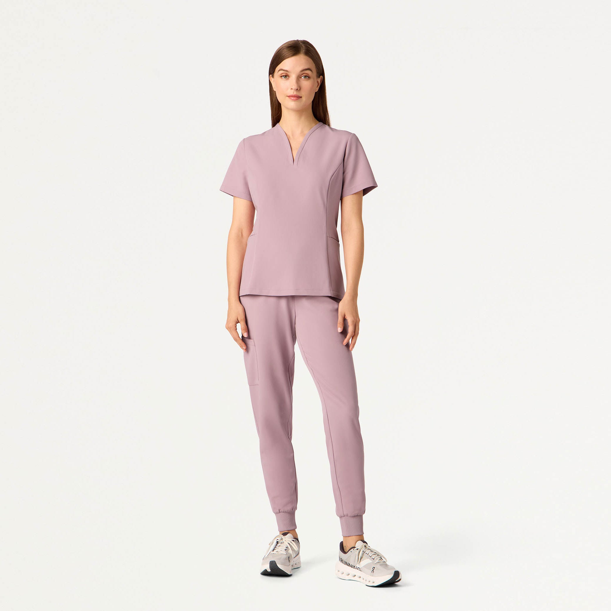 Calix Fit & Flare Scrub Top - Blossom