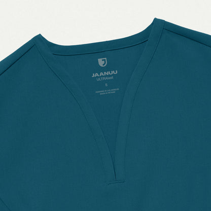 Calix Fit & Flare Scrub Top - Caribbean Blue