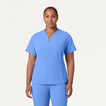 Calix Fit & Flare Scrub Top - Ceil Blue